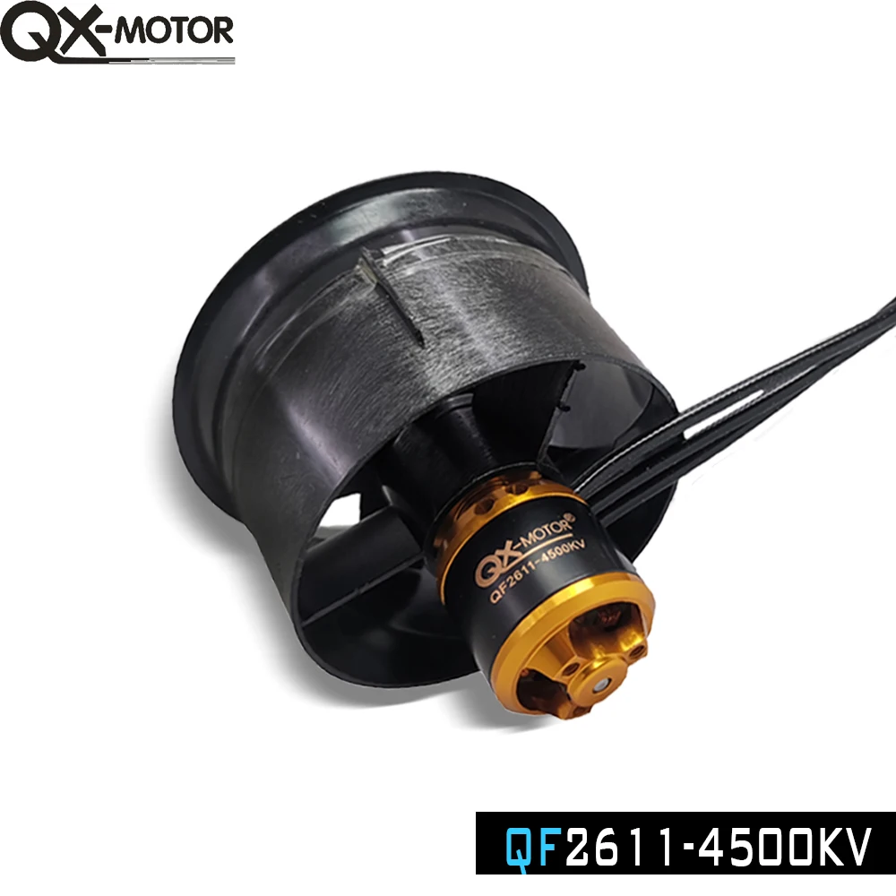 QX-MOTOR silnik QF2611 64mm EDF 4500KV bezszczotkowy z 5 wentylator kanałowy dla FMS RC zdalnie sterowany zabawki