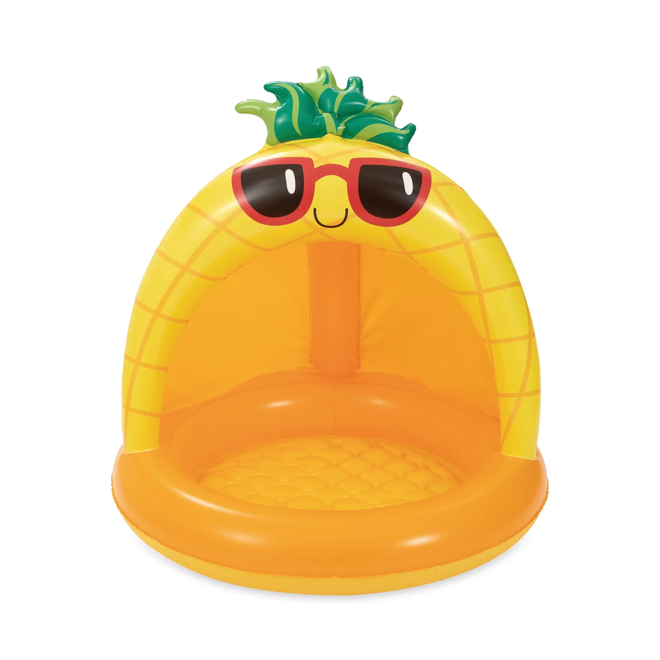 Inflatable Pineapple Shaded Pool, Orange, for Kids 1-3 Years Old, Unisex， swimming pool ， swimming pool for kids