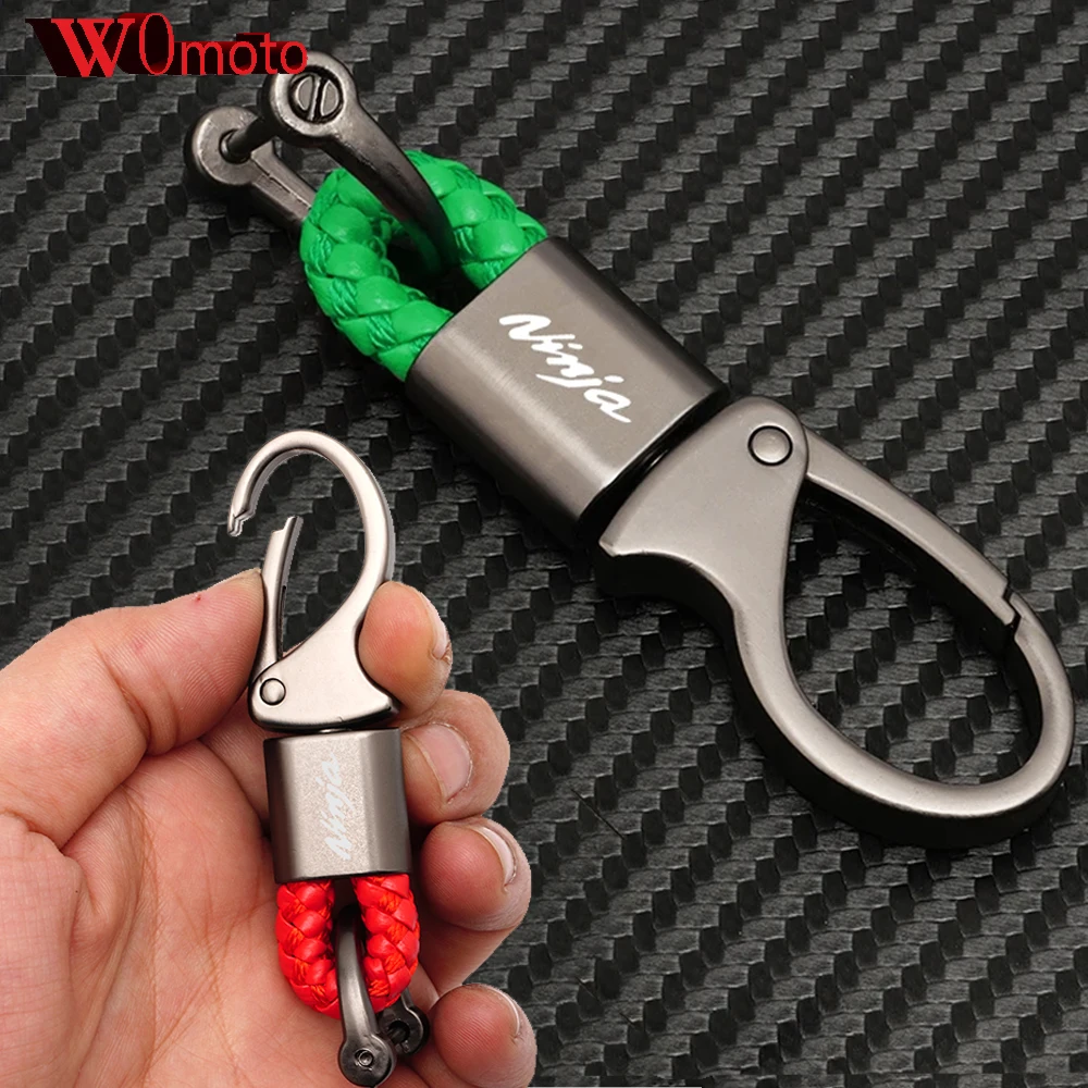 For Kawasaki Ninja 250 300 400 650 1000 Sx 250R 300R 1000Sx Keychain Keyring Key Chain Holder Motorcycle Accessories