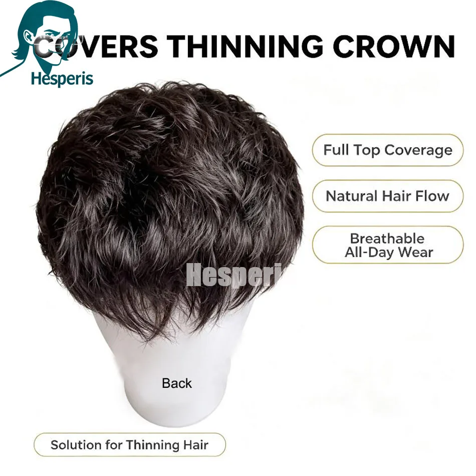 Men Toupee Human Hair Men Wig Thin Skin Natural Hair Replacement Systems Hair Piece Prosthesis Capillary Hombre Male Wigs