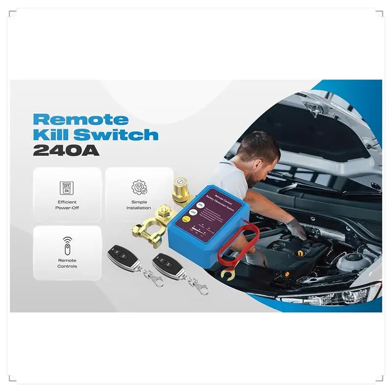 

12V 240A Remote Battery Disconnect Switch Anti Marine RV ATV Boat Theft Automatic Cut Shut Off Switch For Auto Truck