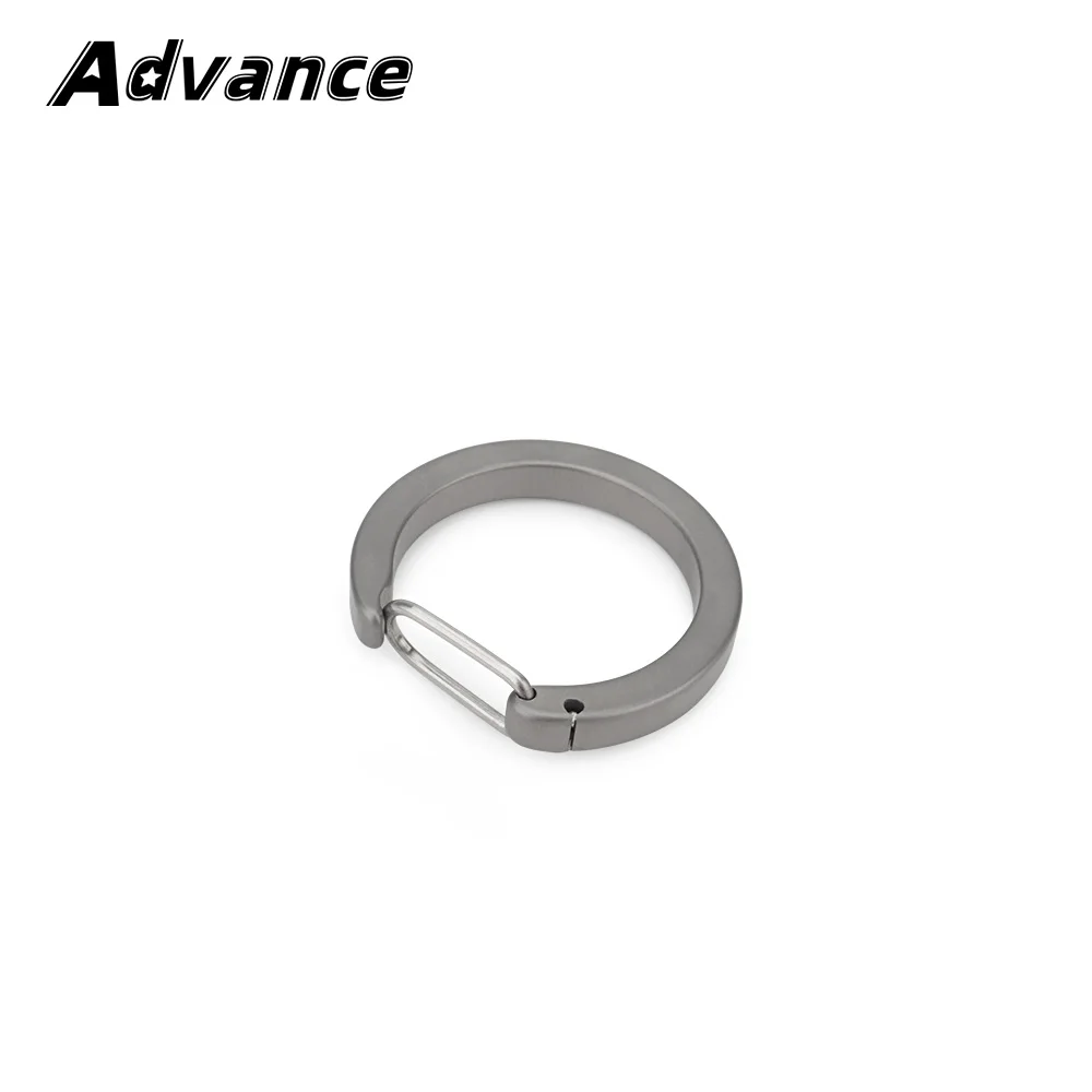 Titanium Alloy Round Simple Mini Carabiner Key Ring EDC Outdoor Small Tool Keyring Accessories