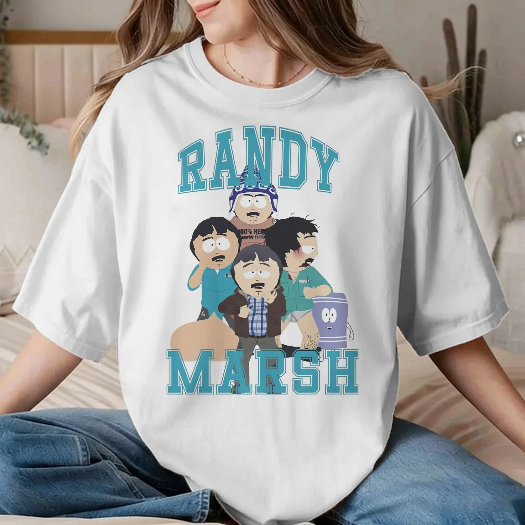 Men Women's Randy Marsh T Shirt Southparks Pure Cotton Clothes Crazy Short Sleeve Crew Neck Tee Shirt Printing T-Shirts