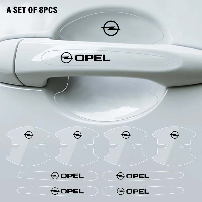 4Pcs Clear PVC Car Door Handle Bowl Cup Anti Scratch Film Sticker For Opel Astra Insignia Corsa Zafira Meriva Mokka Vivaro Vectr