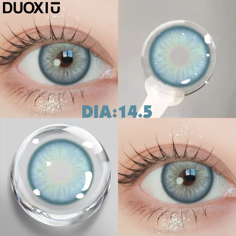 DUOXIU 1 Pair Colored Contact Lenses for Eyes Blue Lenses Lenses Gray Lenses Green Eye Natural Lenses Fashion Lenses Beauty