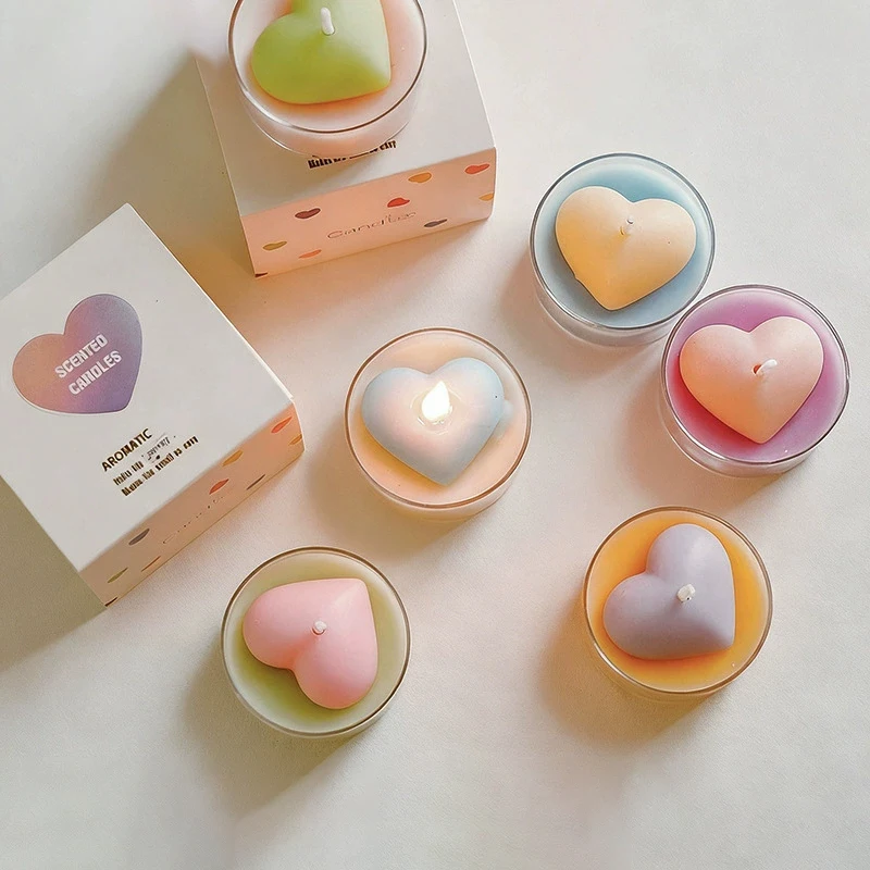 1Pc Essential Oil Scented Tealight Candle - Wedding Baby Christening Valentine's Day Souvenir, Aromatherapy Decor