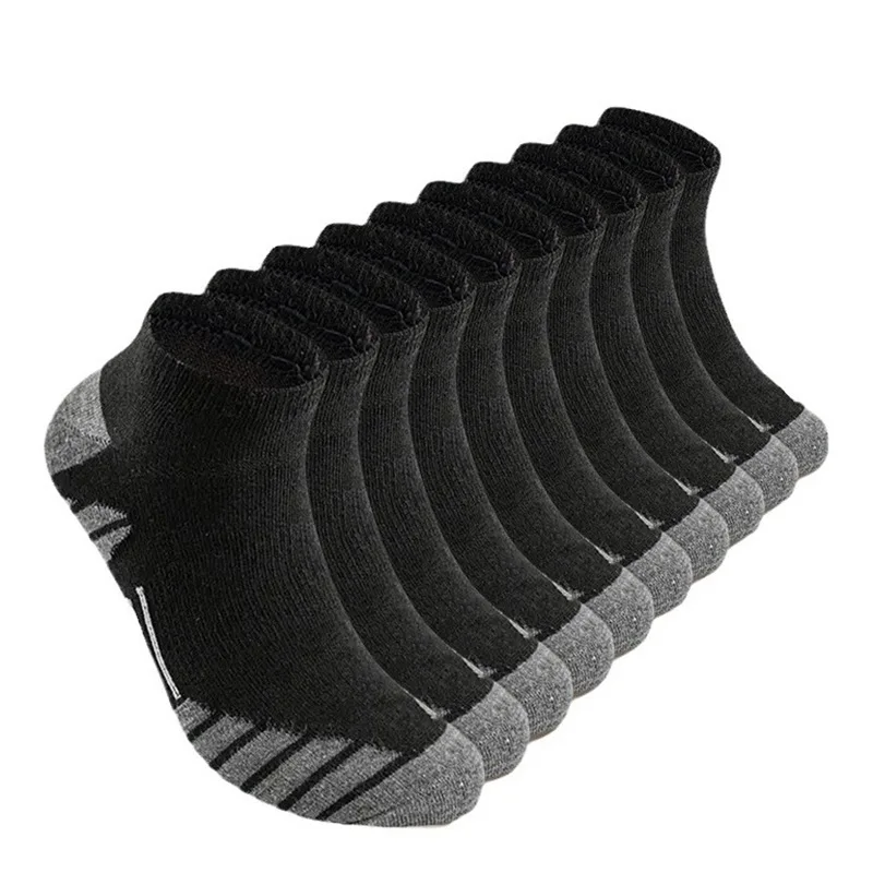 

1/10/20 Pairs Man Women Sports Boat Socks Sweat Absorbing Breathable Suitable All Seasons Running Fitness Low Cut Casual Socks