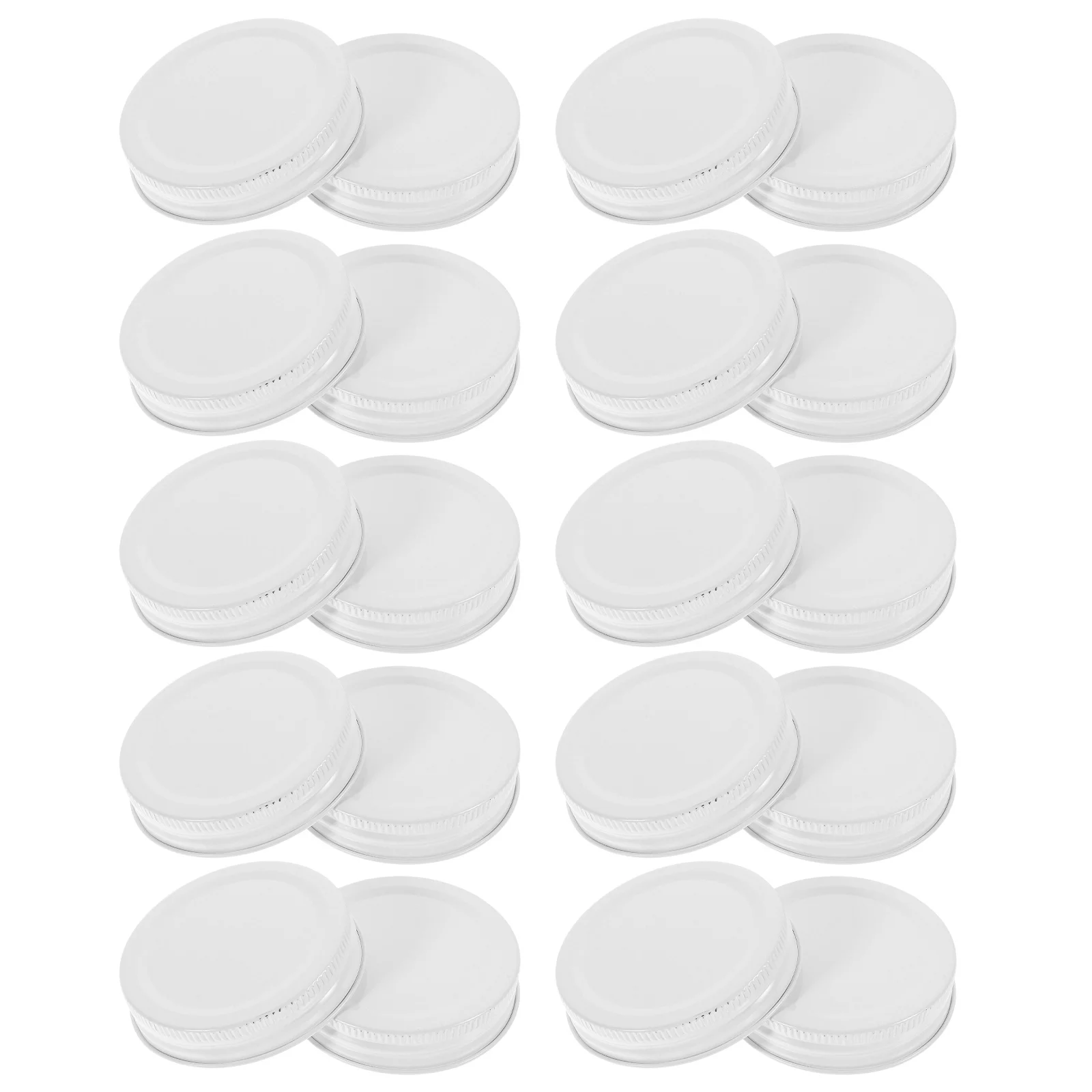 

20Pcs Multipurpose Tinplate Jar Lids Sturdy Reusable Mason Jar Caps for Canning Storage Freezer Fridge Leak-Proof Sealing
