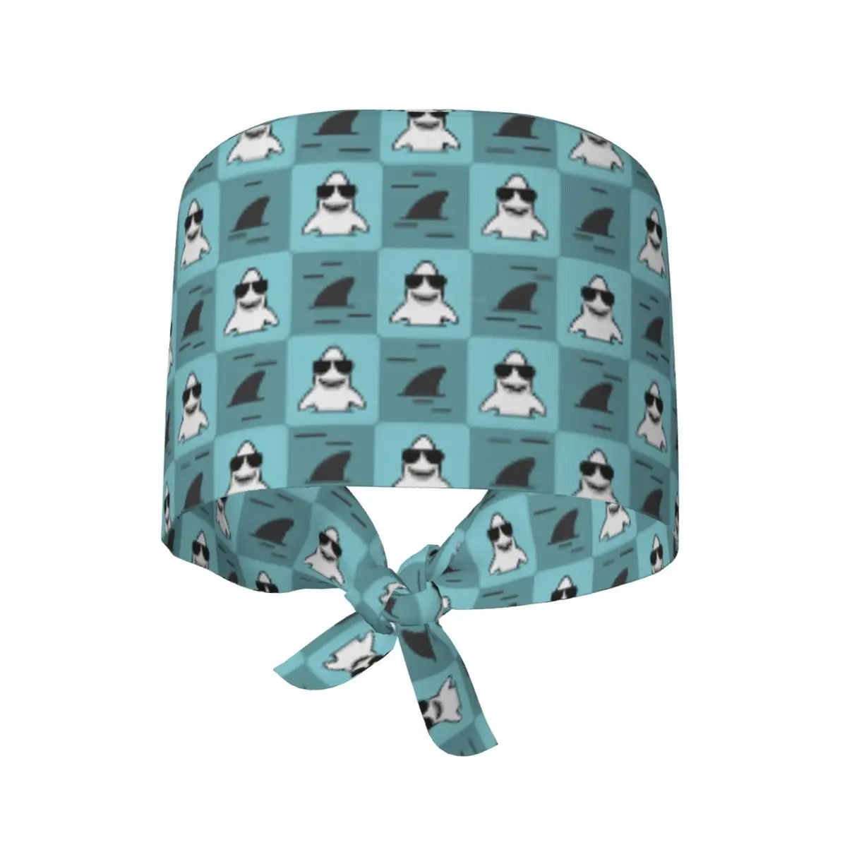 Medical Cap Seamless Cartoon Shark Pattern Scrub Caps For Men Women Soft Elastic Nurse Hat Trendy Holder Long Hair Working Caps