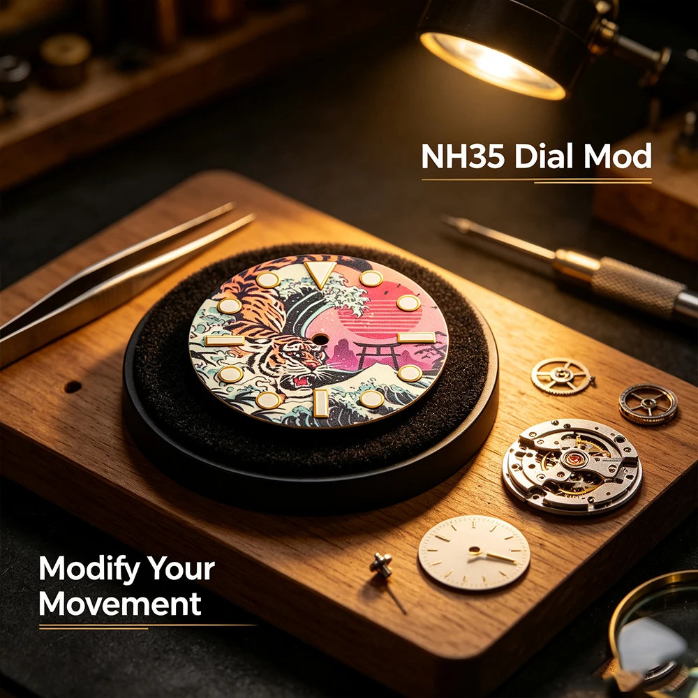 custom NH35 Watch Dial 28.5mm NH35 Index  Dial Fit NH35 NH36 Movement watch Mod DIY Watch Build Replacement Parts