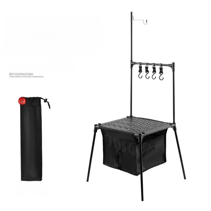 table-pliante-portable-en-alliage-d'aluminium-pour-camping-et-pique-nique-avec-armoire-de-rangement-et-support-de-lampe-integre