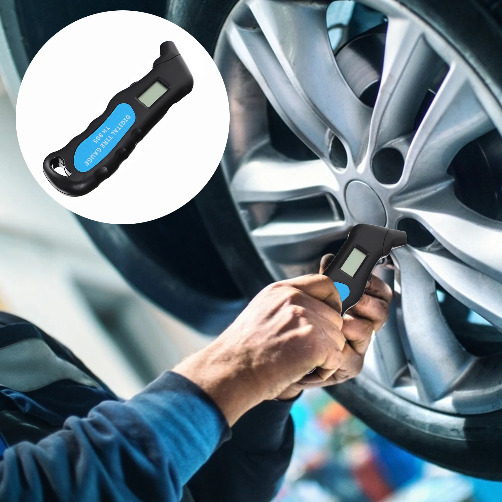 

1Pcs Tire Pressure Gauge Portable Lightweight Digital Display Precision Accurate Car Tire Pressure Measuring Tool