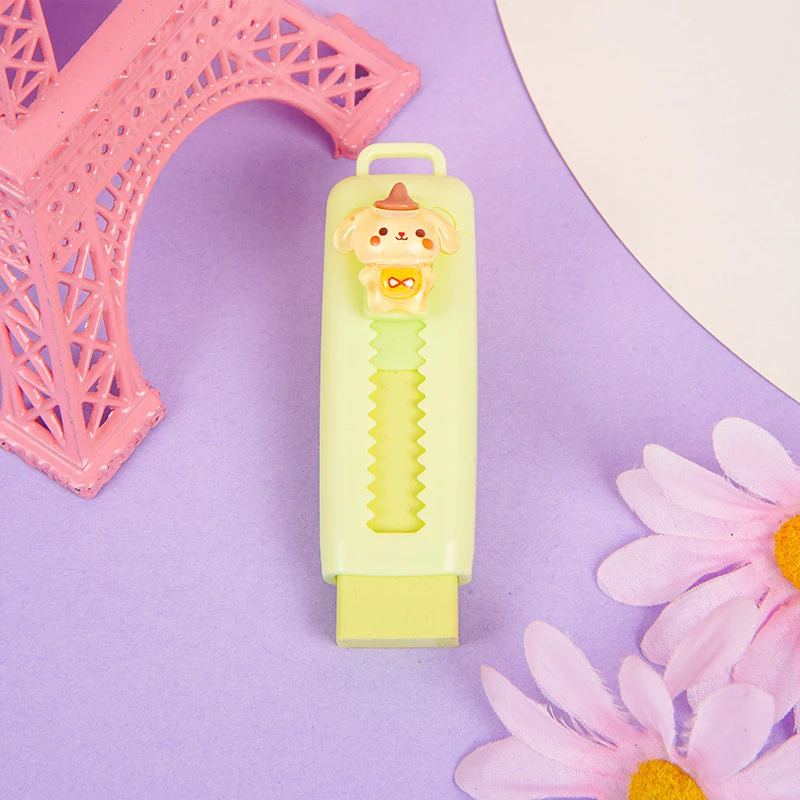 Sanrios Kuromi Melody Push-Pull Gum Studenten Examen Tekening Schrijven Gummen Potlood Gum Briefpapier voor School Kantoor Meisjes