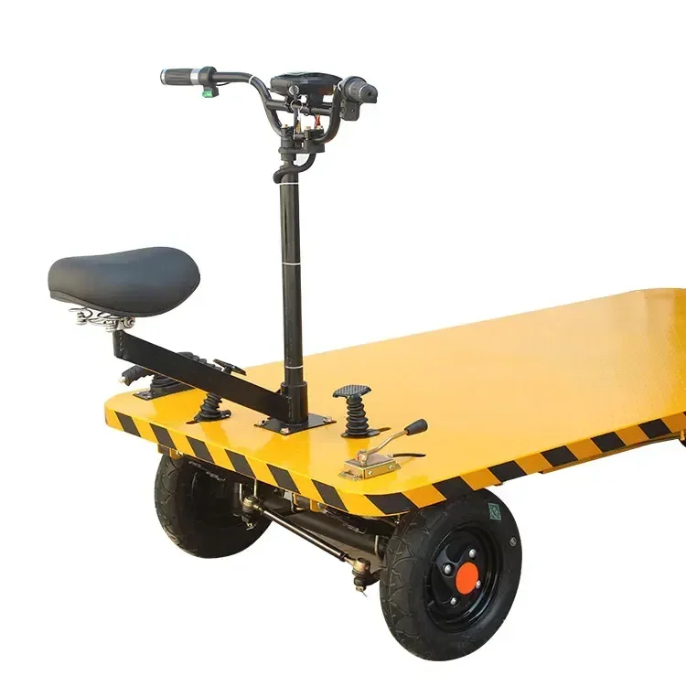 Hot sale garden 4 wheels 800w 1200kg electric platform trolley cargo cart for heavy duty moving