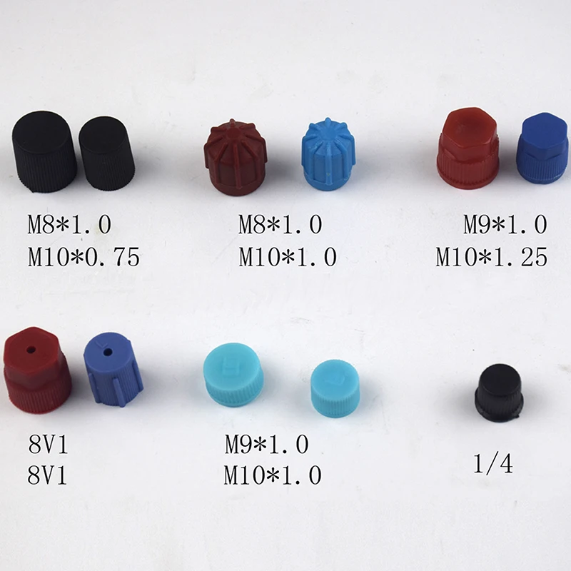 77Pcs/box Universal Car Auto A/C R134a R12 High Low Side AC System Valve Core Dust Caps Set Air Seal Replacement Parts