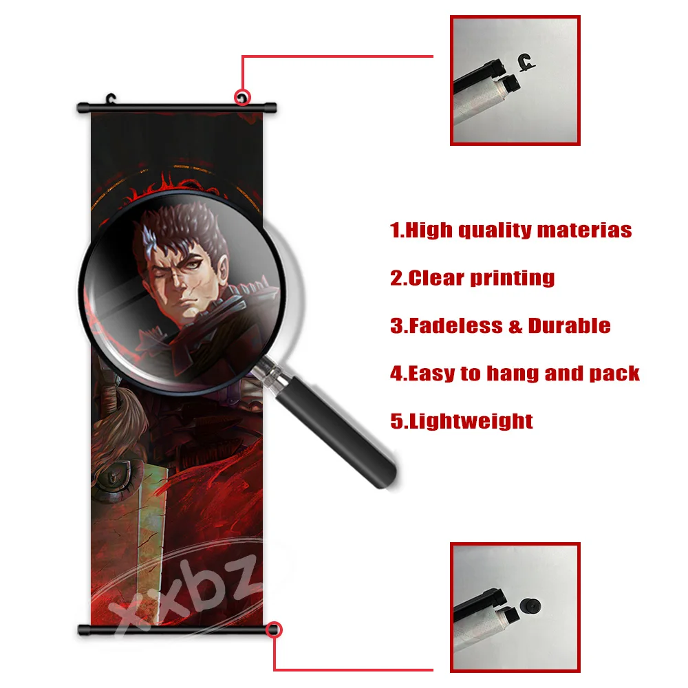 Dark Fantasy Anime Berserk Poster Leinwanddruck Hängende Malerei Griffith Figuren Wandkunst Schriftrollen Bild Home Dekoration Wandbild – Detail 6