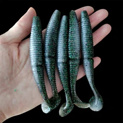 5pcs Fishing Lures 10cm 8.6g Artificial Baits Wobblers Soft Lures Shad Carp Silicone Fishing Soft Baits Tackle