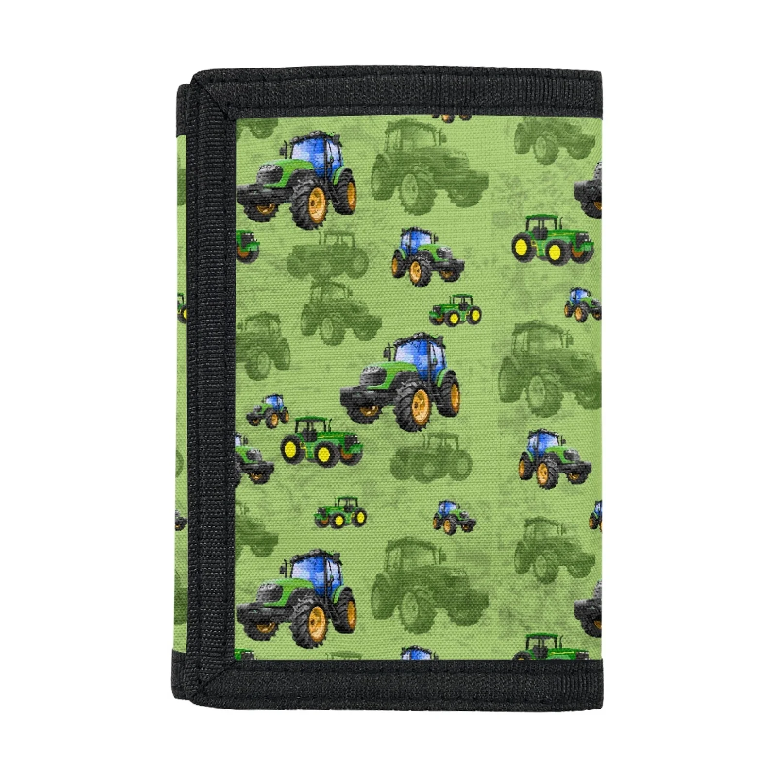 Children's Trifold Wallets Girls Boys Tri-fold Wallet Portable Card Holder Tractor Print Multifunctional Short-style Coin Purse
