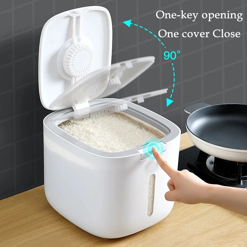 5/10KG Household Rice Jar Rice Storage Container Kitchen  Food Grain Storage Box Organizer Moisture-Proof Sealed Rice Dispenser