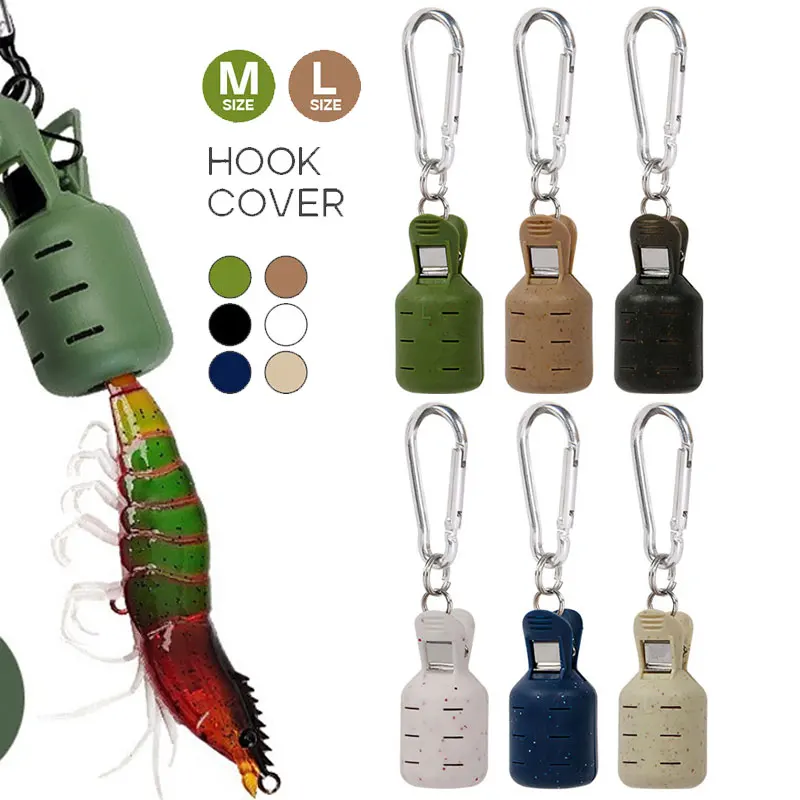 

8Pcs Squid Jig Hook Protectors Portable Fishing Bait Covers with Carabiner Protects Hooks & Lures