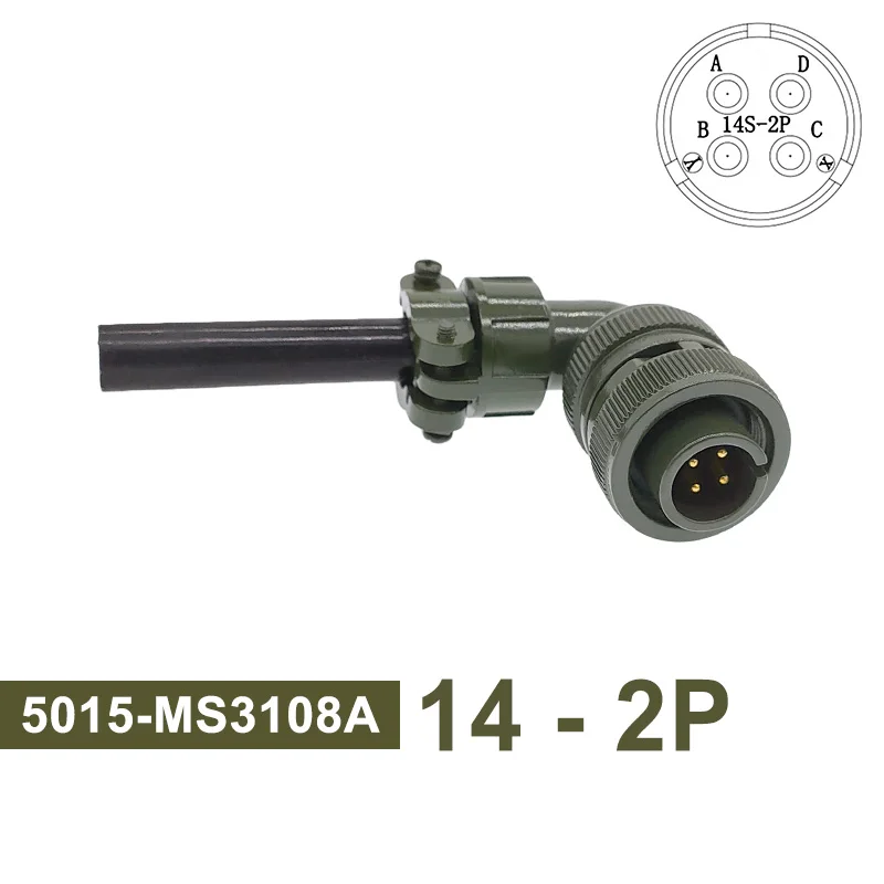 Mil std ronde connector ms3102a 14s-2 14s-5 14s-6 MIL-C 5015 militaire specificatie connectoren ms3106 ms3108 stekker & stopcontact