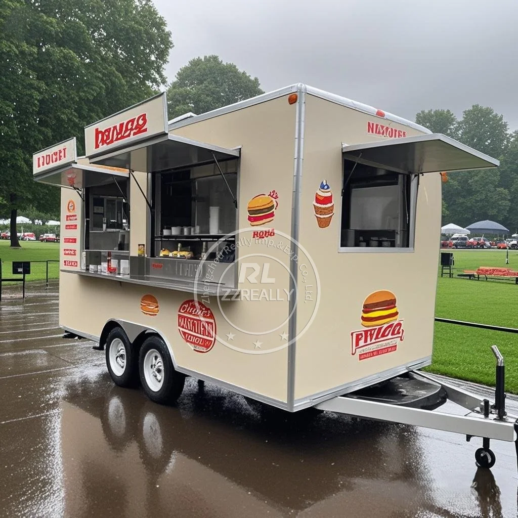 

Size Customized Mobile Food Truck Crepe Food Cart Fast Food Truck Van Cart Trailer Kiosk For Sale