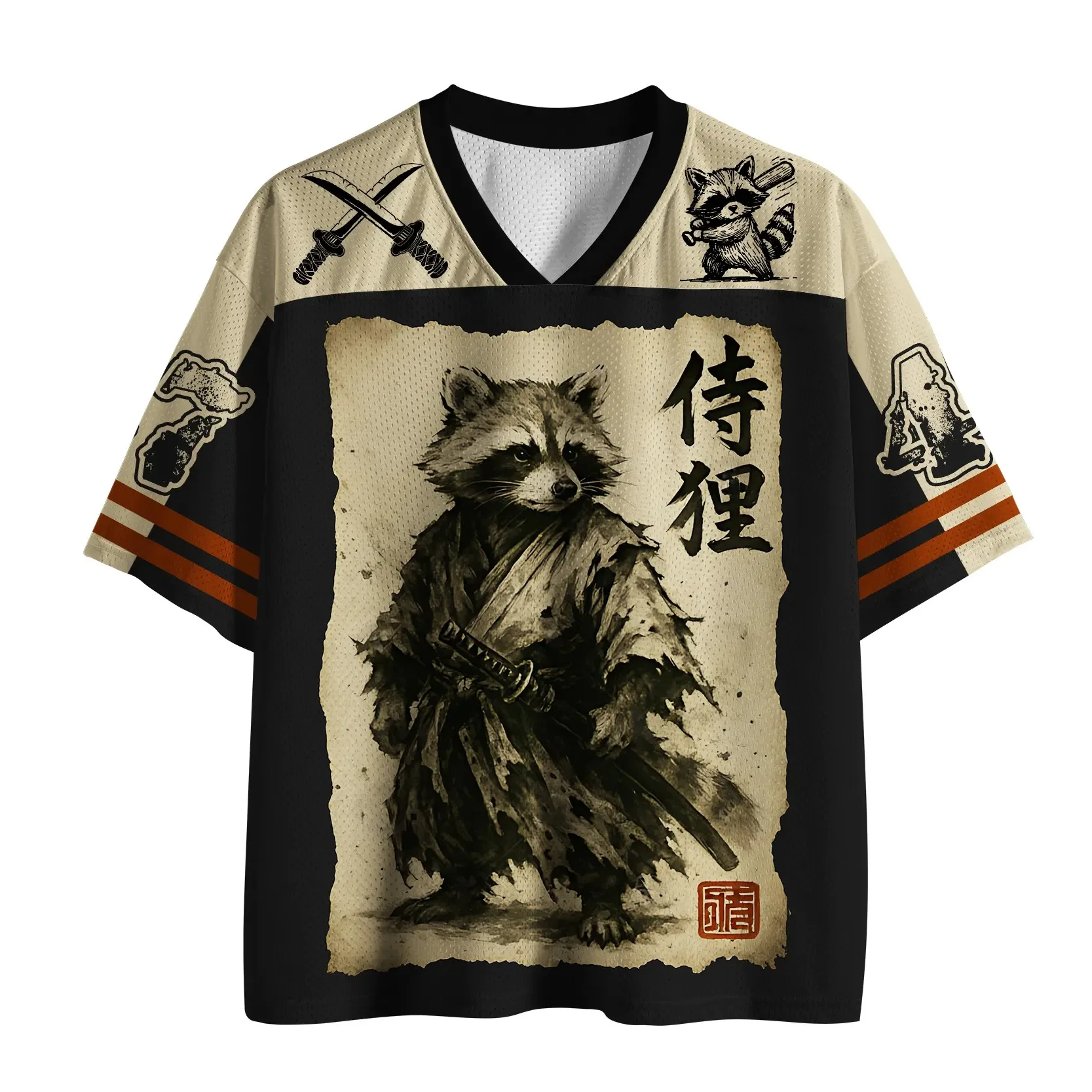 2026 Sommer Neu Herren Japanischer Stil Trendiges V-Ausschnitt Fußballtrikot Modisches Oberteil Outdoor Sport Locker Freizeit Schnelltrocknendes T-Shirt