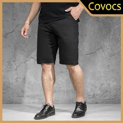 Men's Plus Size Shorts Casual Black Cotton Short Pants