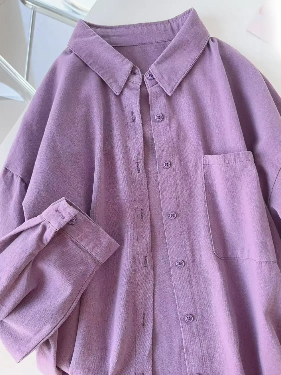 244 purple-with pockets heavy cotton