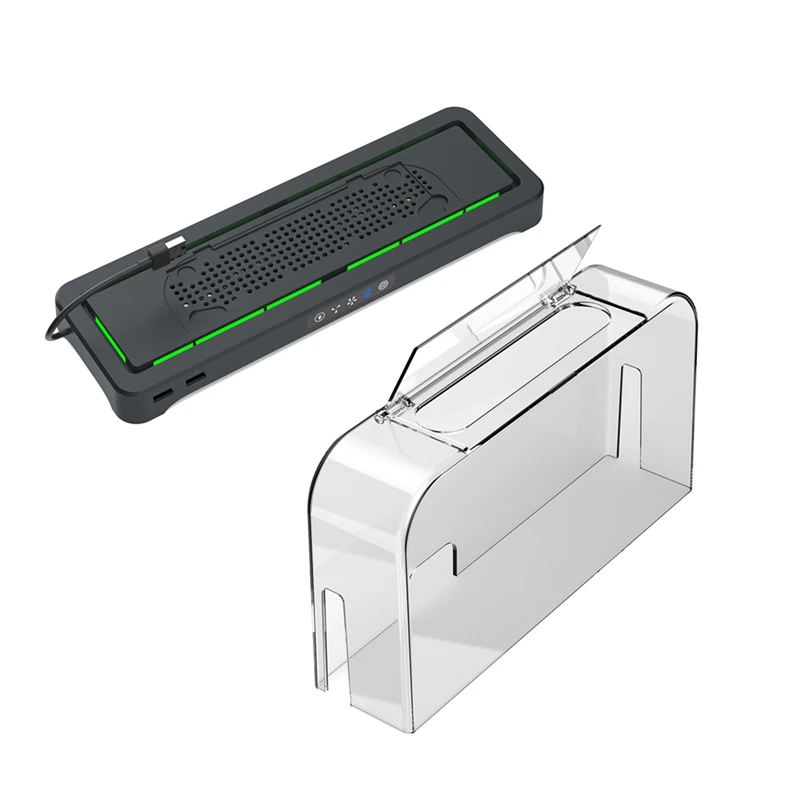 Super Sale Dust Cover Cooling Dock for Switch 2/OLED RGB Light USB Expansion Ports Slim Protective Dock Case Shell Stand