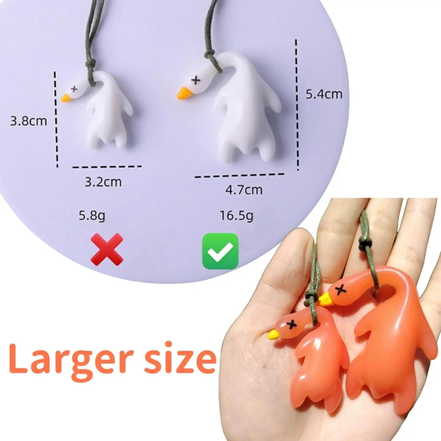 12pc UV Color Changing Duck Creative Pendant, UV Temperature Reminder, Suitable for Cars, Bicycles, Indoor and Outdoor Ornament