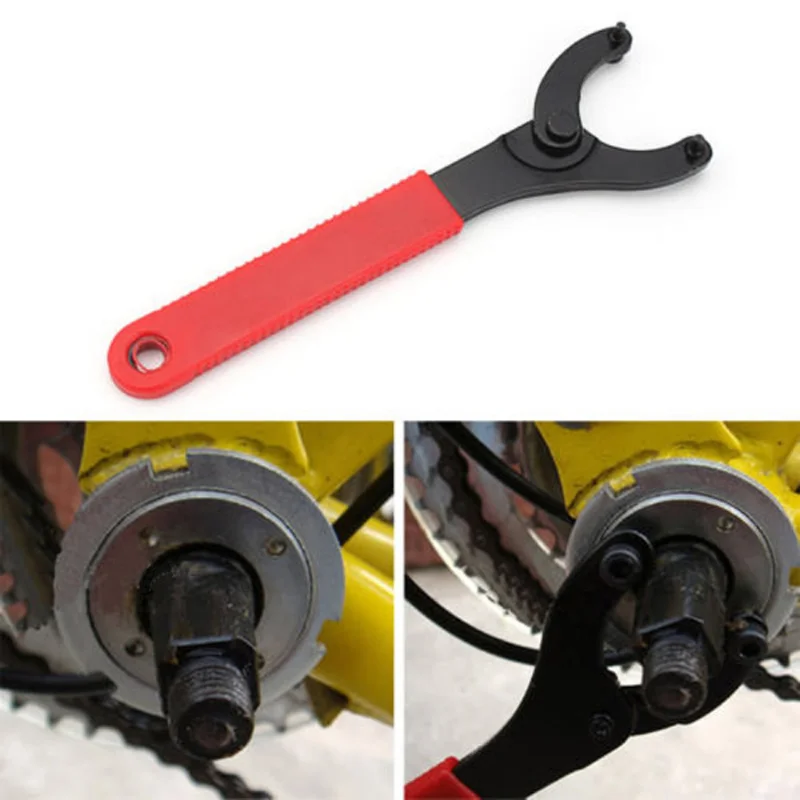 Verstelbare Fiets Trapas Wrench Chain Wiel Crank Beugel Freewheel Wrench Reparatie Handig Remover Gereedschap