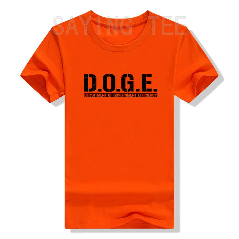 DOGE D.O.G.E. DEPARTMENT OF GOVERNMENT EFFICIENCY T-Shirt Humor Funny Letters Printed Saying Tee Graphic Outfit Short Sleeve Top - Image 5