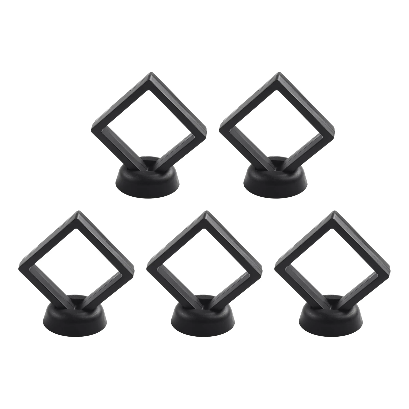 

3D Floating Frame Holder Display Case 5/10PCS for Jewelry For Rings with Clear Protective Transparent Film and Stands