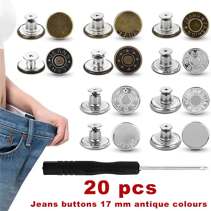 

Easily Replaceable and Easy-to-Use Non-Sew Denim Jeans Buttons costura accesorios novedosos sewing supplies and accessories