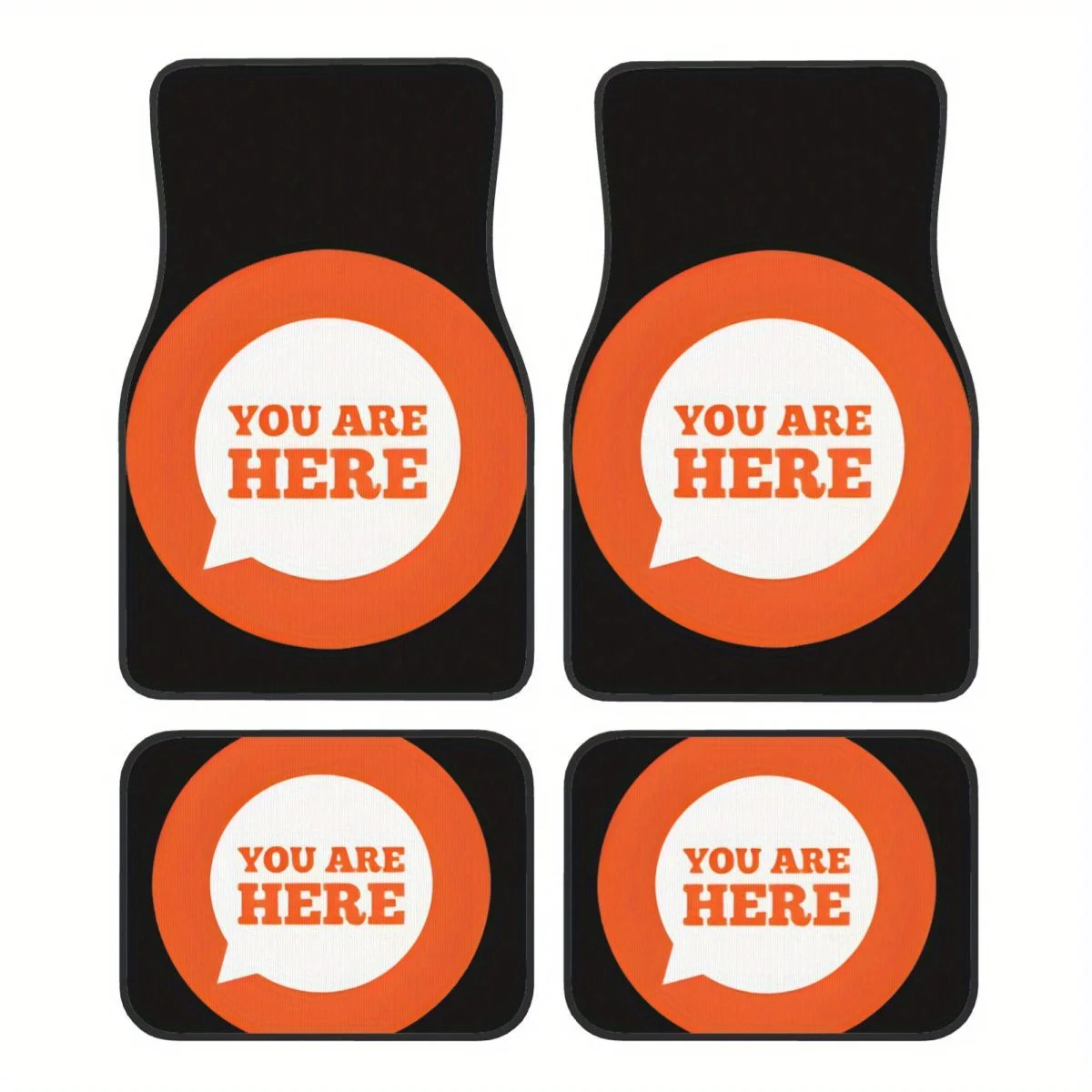 Personalized Car Floor Mats Set Of Four, Featuring Your Name, Image, Logo, Or Text. Designed To Fit Universally And Prevent Slip