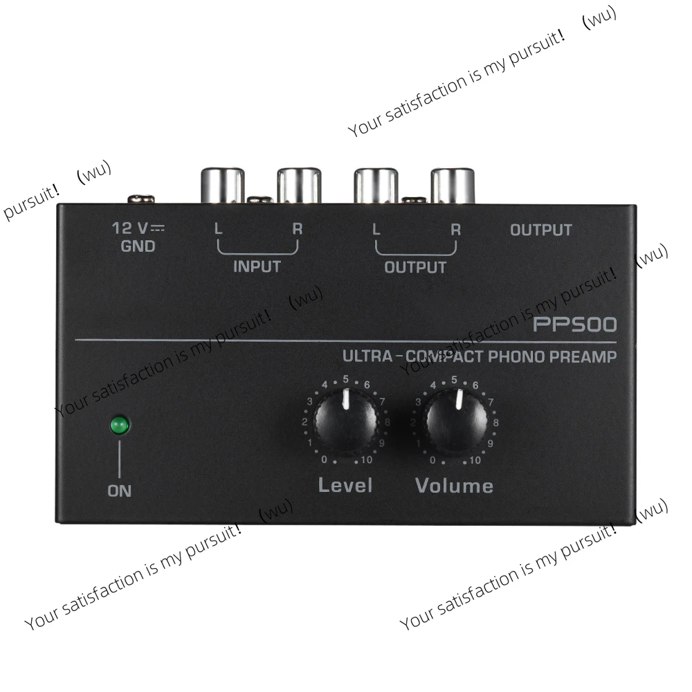 Header preamplifier with volume control RCA I/O 1/4 TRS output for vinyl disc