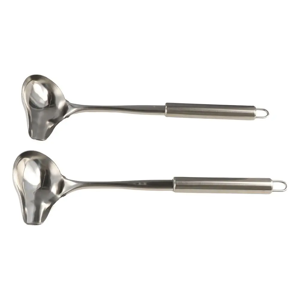 Cuchara de sopa con forma de boca de pato, fácil de limpiar, cuchara de sopa de mango largo de acero inoxidable, cuchara para salsa, cucharas de aceite colgantes creativas para sopa