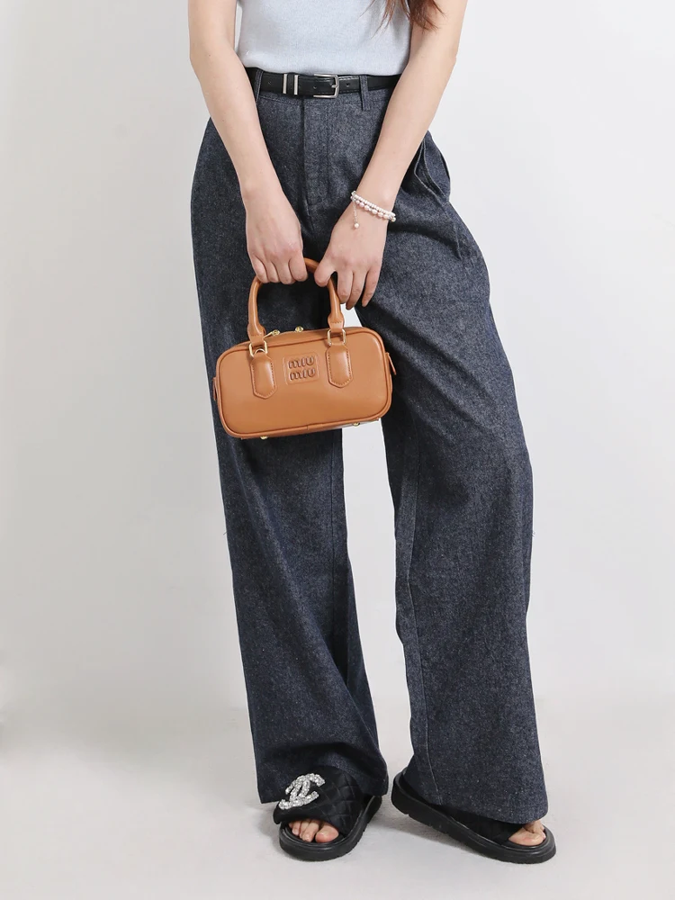 High Waist Straight Leg Casual Jeans Women's High Waist Slimming Design Sense Linen Denim Pants Self-Kept Version Owner Retains