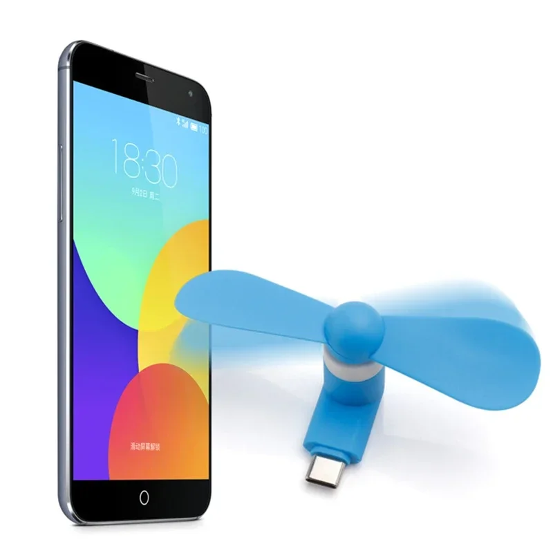 مروحة ميكرو محمولة صغيرة إبداعية تعمل بمنفذ USB بقدرة 5 فولت و1 واط جهاز إختبار مراوح USB للهواتف المحمولة مروحة تبريد يدوية من النوع C
