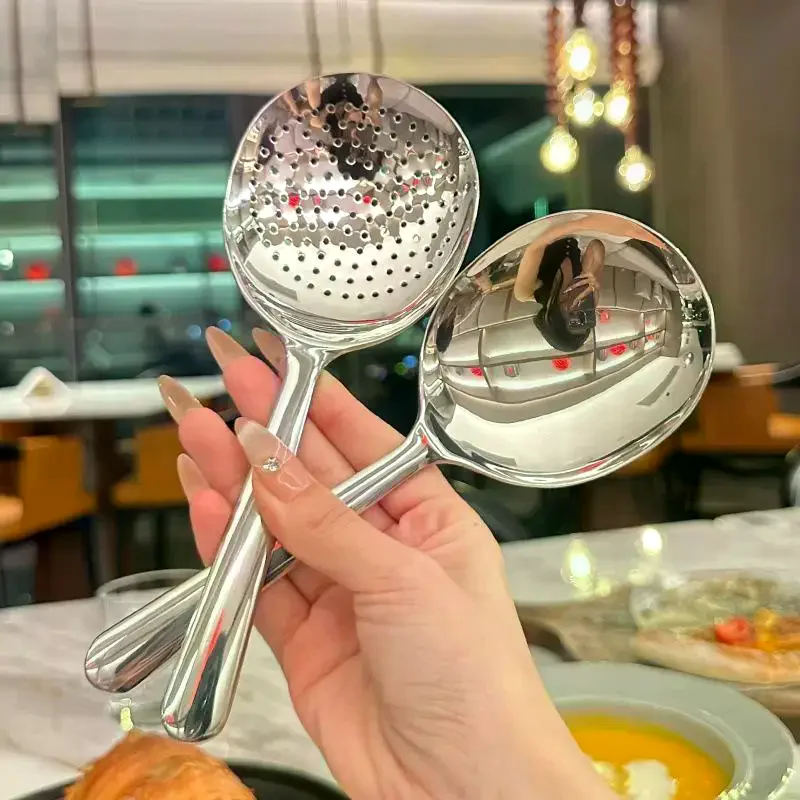 Stainless Steel Kitchen Spoon Set Food Grade Smooth Polished For Cooking