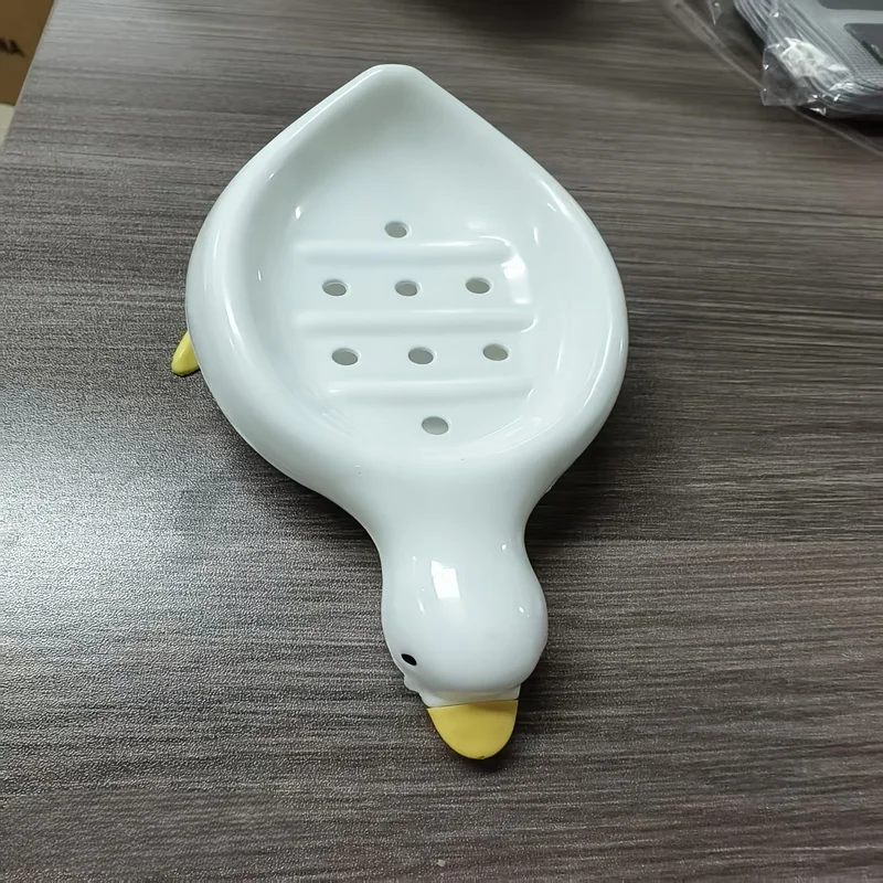 Duck Soap Dish-Cute Self Draining Soap Holder,Creative Rack for Shower Bathroom Decor Organizer for Sink Countertop,Novelty Gift view 6