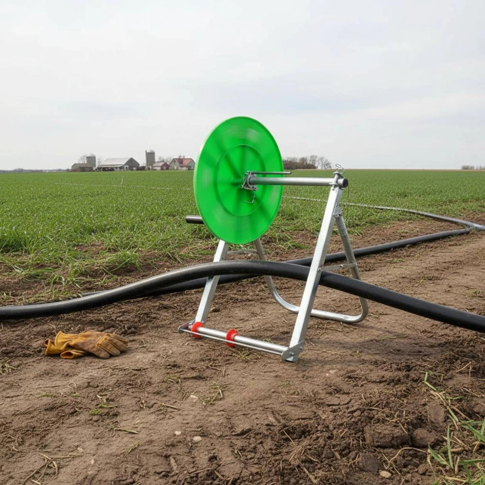 Irrigation Hose Reel Quick Retract Backpack Hose Reel Outdoor Equipment Large Capacity Space Saving for Fire Emergency