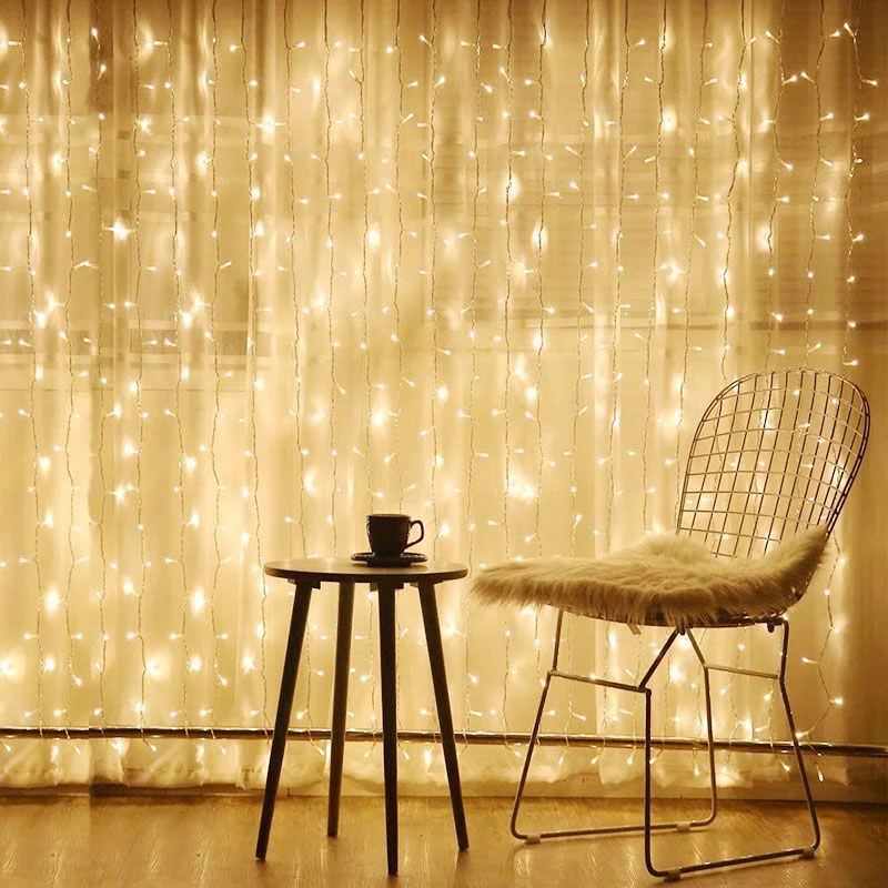 

3/4/6M Led Curtain String Lights Fairy Christmas Lights Garland For Christmas New Year Wedding Home Room Patio Party Decoration