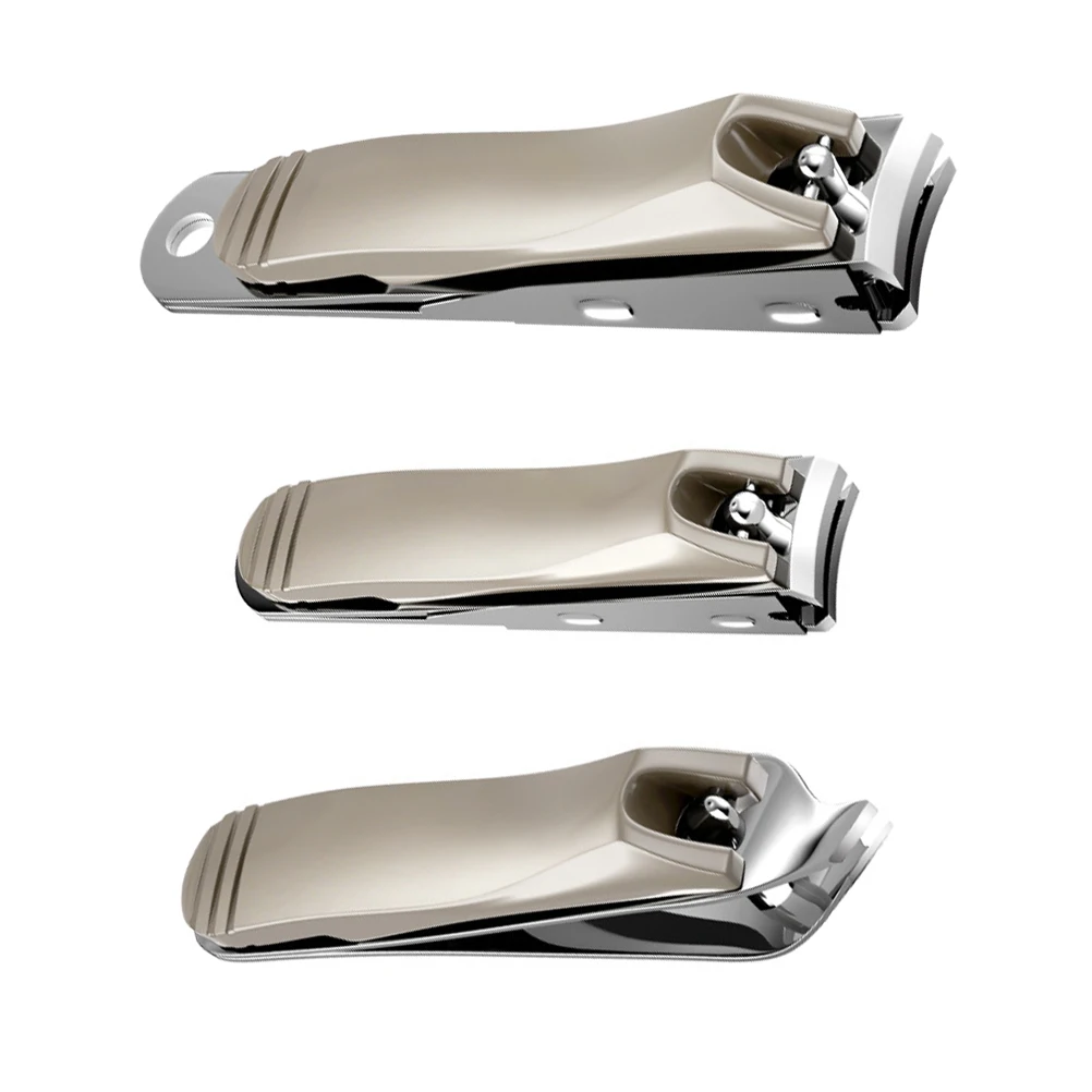 

3 Pcs Anti Splash Nail Clippers Stainless Trimmer Large Ergonomic for Seniors Toenail Fingernail Tools Suitable