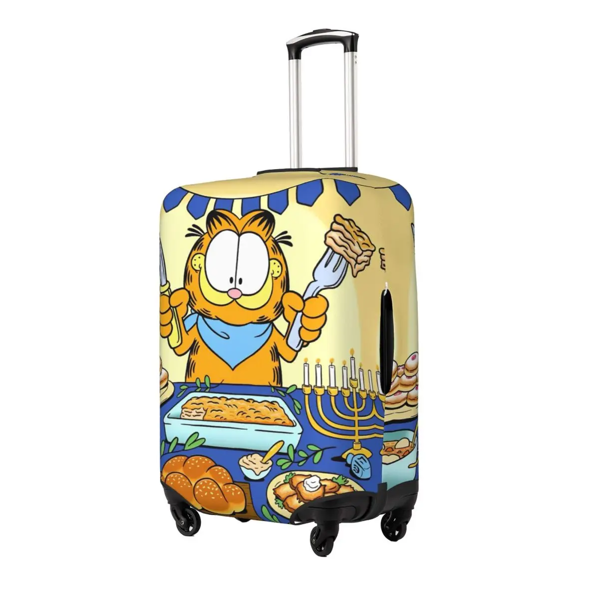 Funny G-Garfield The Cat Travel Luggage Cover Durable Suitcase Protector Washable Baggage Covers Fits 18-32 Inch Luggage