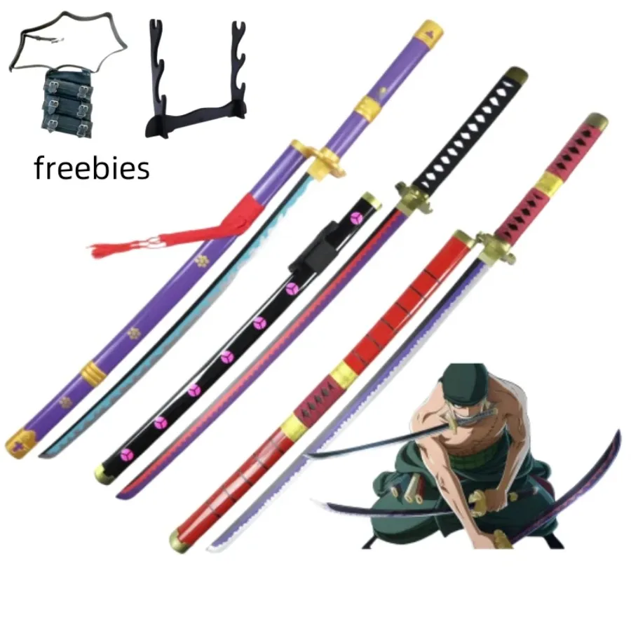 40 inch Roronoa Zoro Katana houten zwaard anime cosplay prop ninja mes echte maat Japanse katana samurai zwaard speelgoed cadeau