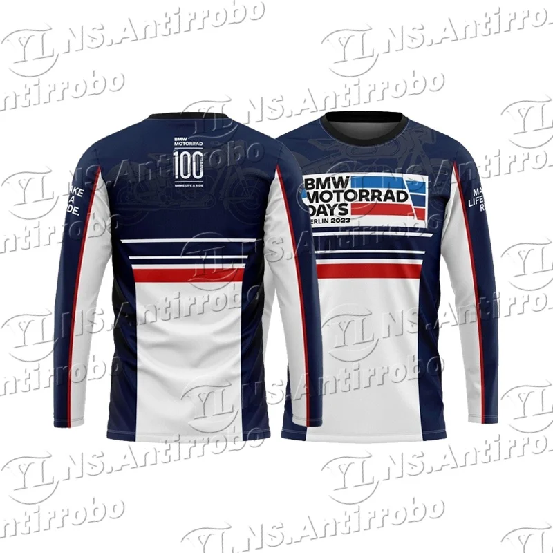 

Новинка 2025 года, летняя быстросохнущая цифровая 3D футболка с изображением автомобиля BMW, рубашка с короткими рукавами для гонок по бездорожью, дышащая одежда для езды на мотоцикле
