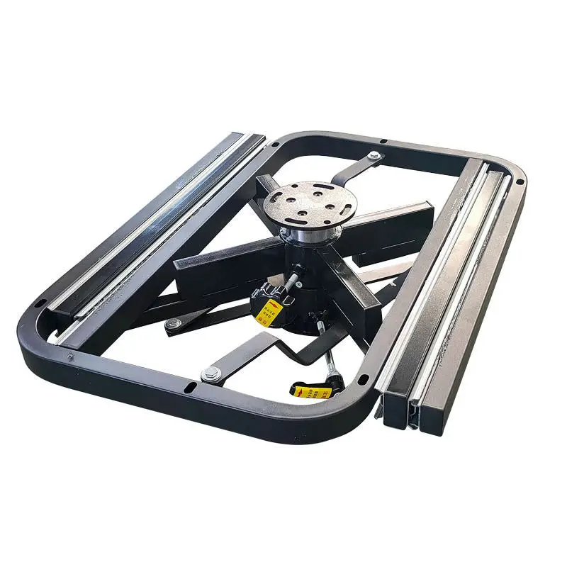 Square to Round Convertible Table Track - Rotating & Telescopic Slide Rail System, Multifunctional Dining Table Hardware Kit