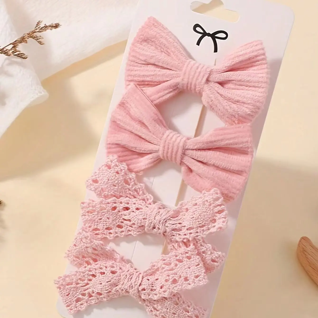 4 teile/satz kinder cord nette haarspange für mädchen bogen spitze clip voll verpackt tuch baby haar zubehör